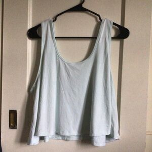 Fabletics Pale Sea Foam Green Scoop Neck Flow Tank